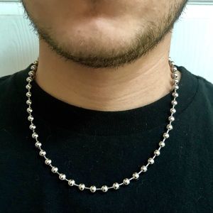 ⛓ Unisex Stainless Steel Big Ball chain necklace
